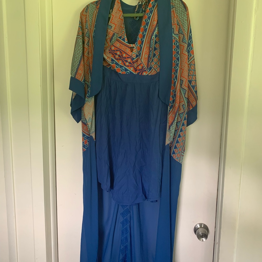 Open front tunic and short dress set.
